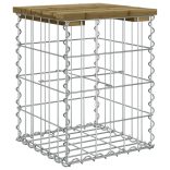 impregnált fenyőfa gabion kerti pad 33 x 31 x 42 cm