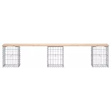 tömör fenyőfa gabion kerti pad 203x31x42 cm