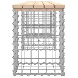 tömör fenyőfa gabion kerti pad 203x31x42 cm