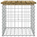 impregnált fenyőfa gabion kerti pad 43 x 44 x 42 cm