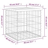 impregnált fenyőfa gabion kerti pad 43 x 44 x 42 cm