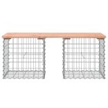 tömör duglászfenyő gabion kerti pad 103x44x42 cm