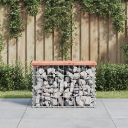 tömör duglászfenyő gabion kerti pad 63x31,5x42 cm