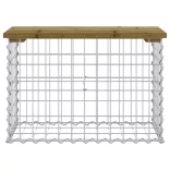 tömör impergnált fenyőfa gabion kerti pad 63 x 31,5 x 42 cm