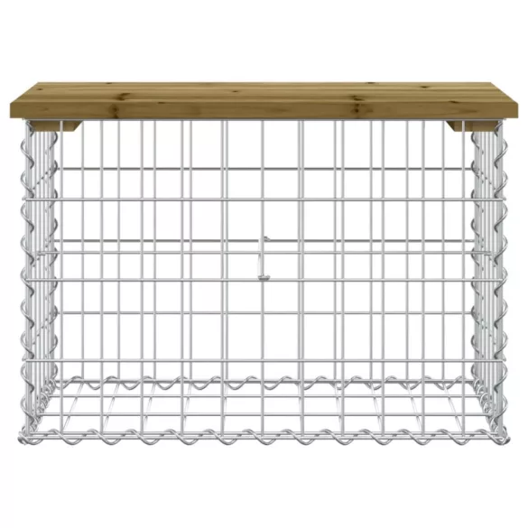 tömör impergnált fenyőfa gabion kerti pad 63 x 31,5 x 42 cm