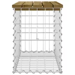 tömör impergnált fenyőfa gabion kerti pad 63 x 31,5 x 42 cm