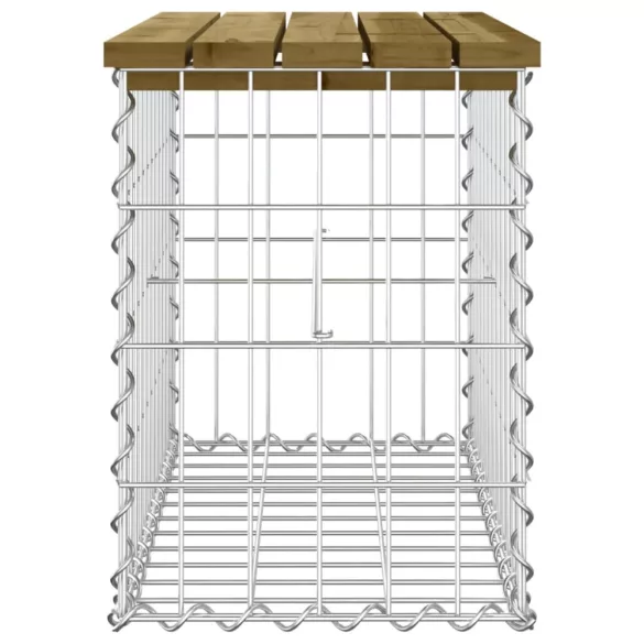 tömör impergnált fenyőfa gabion kerti pad 63 x 31,5 x 42 cm