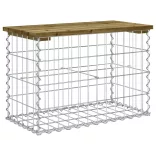tömör impergnált fenyőfa gabion kerti pad 63 x 31,5 x 42 cm