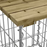 tömör impergnált fenyőfa gabion kerti pad 63 x 31,5 x 42 cm