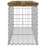 impregnált fenyőfa gabion kerti pad 103 x 31,5 x 42 cm