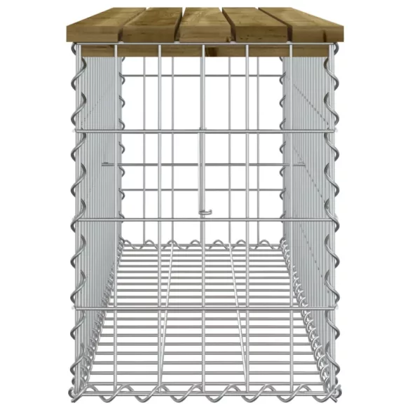 impregnált fenyőfa gabion kerti pad 103 x 31,5 x 42 cm