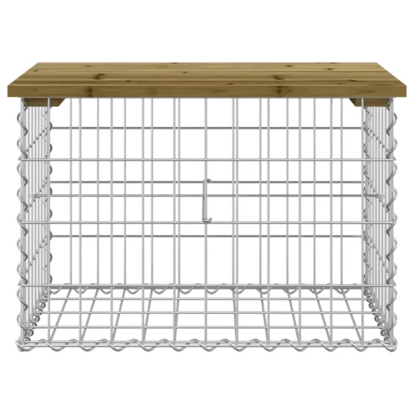 impregnált fenyőfa gabion kerti pad 63 x 44 x 42 cm