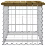 impregnált fenyőfa gabion kerti pad 63 x 44 x 42 cm