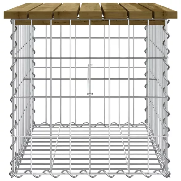 impregnált fenyőfa gabion kerti pad 63 x 44 x 42 cm