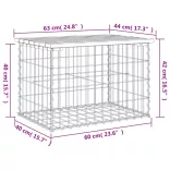 impregnált fenyőfa gabion kerti pad 63 x 44 x 42 cm