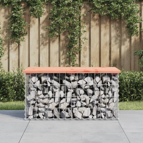 tömör duglászfenyő gabion kerti pad 83x44x42 cm