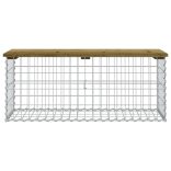 impregnált fenyőfa gabion kerti pad 103 x 44 x 42 cm