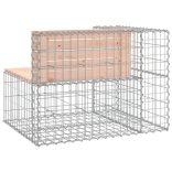 tömör duglászfenyő gabion kerti pad 92 x 71 x 65,5 cm