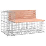 tömör duglászfenyő gabion kerti pad 122 x 71 x 65,5 cm