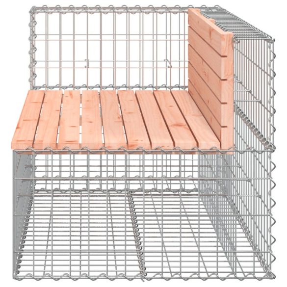 tömör duglászfenyő gabion kerti pad 122 x 71 x 65,5 cm