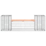 tömör duglászfenyő gabion kerti pad 183x41x60,5 cm