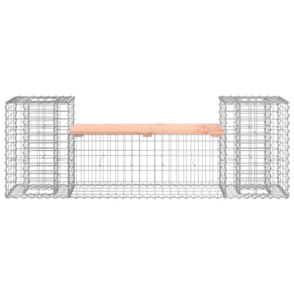 tömör duglászfenyő gabion kerti pad 183x41x60,5 cm