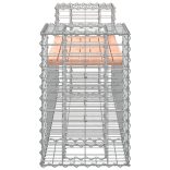tömör duglászfenyő gabion kerti pad 183x41x60,5 cm