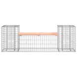 tömör duglászfenyő gabion kerti pad 183x41x60,5 cm