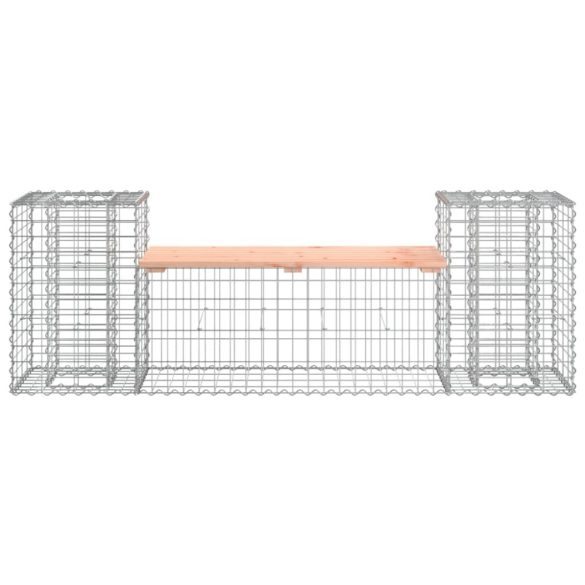 tömör duglászfenyő gabion kerti pad 183x41x60,5 cm