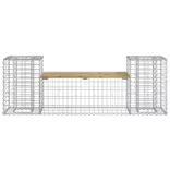 tömör impregnált fenyőfa gabion kerti pad 183x41x60,5 cm