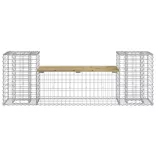 tömör impregnált fenyőfa gabion kerti pad 183x41x60,5 cm