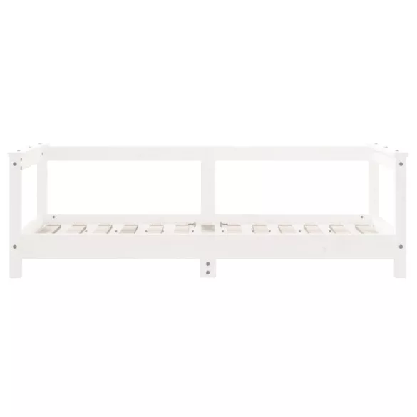 fehér tömör fenyőfa gyerekágykeret 70 x 140 cm