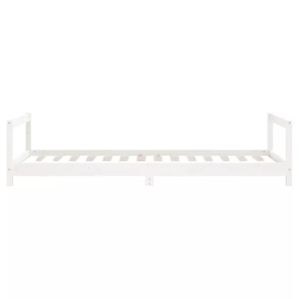 fehér tömör fenyőfa gyerekágykeret 90x190 cm