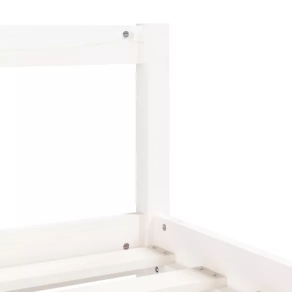 fehér tömör fenyőfa gyerekágykeret 90x190 cm