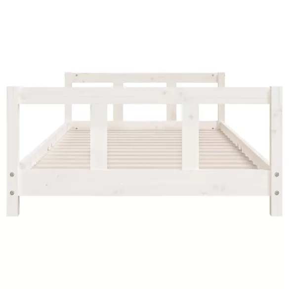 fehér tömör fenyőfa gyerekágykeret 90 x 200 cm