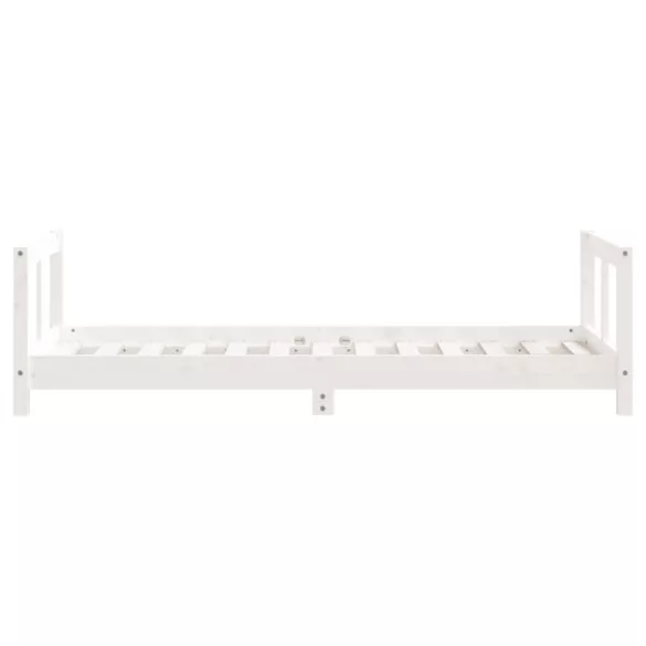 fehér tömör fenyőfa gyerekágykeret 80 x 160 cm