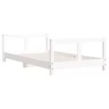 fehér tömör fenyőfa gyerekágykeret 80 x 160 cm