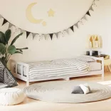 fehér tömör fenyőfa gyerekágykeret 90x190 cm