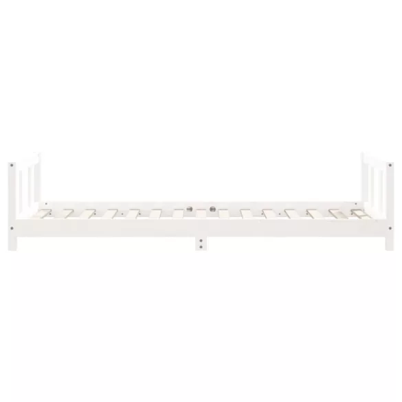 fehér tömör fenyőfa gyerekágykeret 90x190 cm