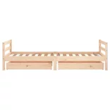tömör fenyőfa gyerekágy keret fiókkal 90x190 cm
