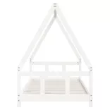 fehér tömör fenyőfa gyerekágykeret 90 x 200 cm