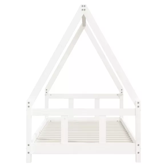 fehér tömör fenyőfa gyerekágykeret 90 x 200 cm