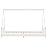 fehér tömör fenyőfa gyerekágykeret 90 x 200 cm