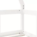 fehér tömör fenyőfa gyerekágykeret 70 x 140 cm