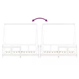 fehér tömör fenyőfa gyerekágykeret 70 x 140 cm