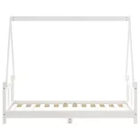 fehér tömör fenyőfa gyerekágykeret 80 x 160 cm