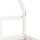 fehér tömör fenyőfa gyerekágykeret 80 x 160 cm