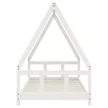 fehér tömör fenyőfa gyerekágykeret 90x190 cm