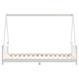 fehér tömör fenyőfa gyerekágykeret 90x190 cm