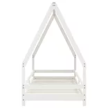 fehér tömör fenyőfa gyerekágykeret 80 x 200 cm